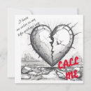Recherche de coeur brisé invitations Noir