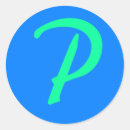 Recherche de lettres p autocollants Initiale