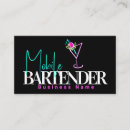 Recherche de bartender cartes visite Moderne
