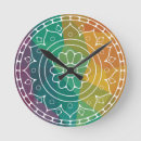 Recherche de mandala arc en ciel horloges Fleur