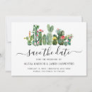 Recherche de cactus save the dates Aquarelle