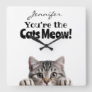 Recherche de humour animal horloges Chaton
