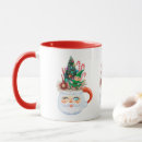 Recherche de illustration vintage noël tasses Arbre de noël