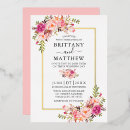 Recherche de rose clair invitations Feuille d'or