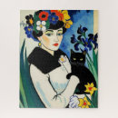 Recherche de peinture de chat puzzles Floral