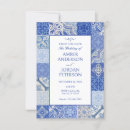 Recherche de portugais mariage invitations Bleu et blanc