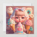 Recherche de glace kawaii invitations Pour enfants