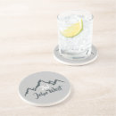 Recherche de montagnes dessous de verres Typographie