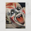 Recherche de visage de clown cartes postales Rétro