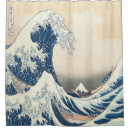 Recherche de hokusai rideaux douche Bleu