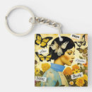 Recherche de femmes de papillon porteclés Vintage