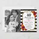 Recherche de anniversaire noir blanc rouge cartes invitations Roses rouges