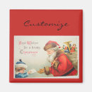Recherche de père noël vintage magnets Rouge
