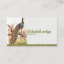 Recherche de paon vintage cartes visite Aquarelle