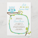 Recherche de hibou sur une branche invitations Bébé