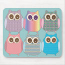 Recherche de hibou bande dessinée tapis souris Coloré