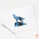 Recherche de loup bleu autocollants Abstrait
