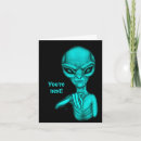 Recherche de aliens verts vœux cartes Ufo