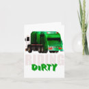 Recherche de camion à ordures vœux cartes Recyclage