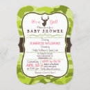 Recherche de camo baby shower invitations Vert