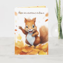 Recherche de écureuil mignon vœux cartes Automne