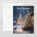 Recherche de scène de neige cartes postales Arbres