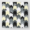 Recherche de zigzag gris horloges Jaune