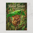 Recherche de tarsier cartes postales Philippines