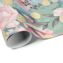 Recherche de motif floral papier cadeau Sarcelle