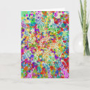 Recherche de peintures abstraites vœux cartes Coloré