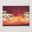 Recherche de visage de clown cartes postales Vintage