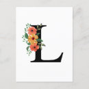 Recherche de lettre l cartes postales Monogramme