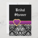 Recherche de damassé de coeur invitations Violet