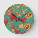 Recherche de motif floral horloges Couleur