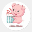 Recherche de porc d anniversaire autocollants Toute personne
