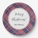 Recherche de tartan écossais assiettes en papier Rose