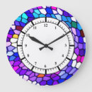 Recherche de motif de mosaïque horloges Violet