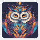 Recherche de hiboux colorés autocollants Pour tous