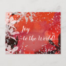 Recherche de joie au monde cartes postales Rouge
