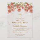 Recherche de pink baptême invitations Croix d'or