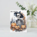 Recherche de squelette halloween cartes postales Citrouille