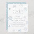 Recherche de blue snowflake baby shower invitations Moderne