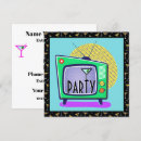 Recherche de rétro télévision invitations Fête