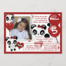 Recherche de panda rouge invitations Fille