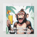 Recherche de singe drôle invitations Parti