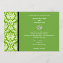 Recherche de monogramme vert de damassé invitations Initiales