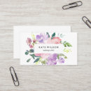 Recherche de fleurs violettes cartes visite Moderne