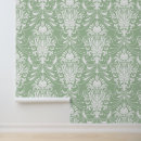 Recherche de damassé blanche verte Motif