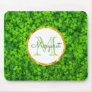 Recherche de or et vert tapis souris Monogramme