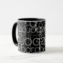 Recherche de lettre w tasses Noir et blanc